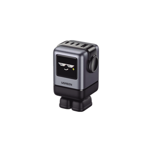 Cargador RobotGaN de 100W Serie UNO | 4 Puertos de Carga R�pida | 3 USB-C | 1 USB-A | PD 3.0 | QC 4.0 | Carga Inteligente | Tecnolog�a GaN II | Zapato Magn�tico Extra�ble | Carcasa Ign�fuga | Pantalla LED