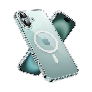 Funda protectora magnética transparente UGREEN Classy para iPhone 16 (transparente)