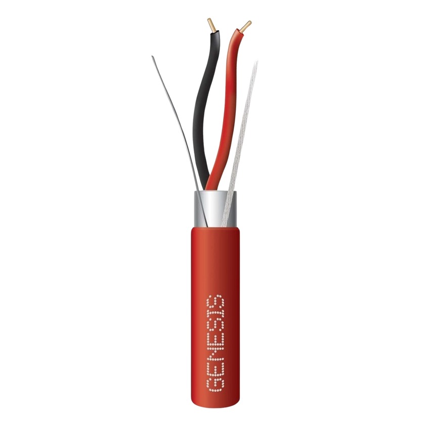 Carrete de Alambre 305 Metros / 2 x 16 AWG Blindado / PLENUM / Para Alarmas de Incendio