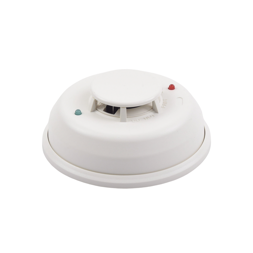 Detector Fotoelectrico de Humo de 4 Hilos con Relevador y Sensor de Temperatura, Serie i3