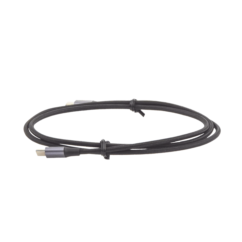 Cable USB-C a USB-C | 1 Metro (3.28 Pies) | Transferencia de Datos de 480 Mbps | Carga Rápida de Hasta 60W | QC 4.0/3.0/2.0 | PD3.0 | FPC | AFC | Protección Integrada | Caja de Aluminio | Nylon Trenzado | Color Negro
