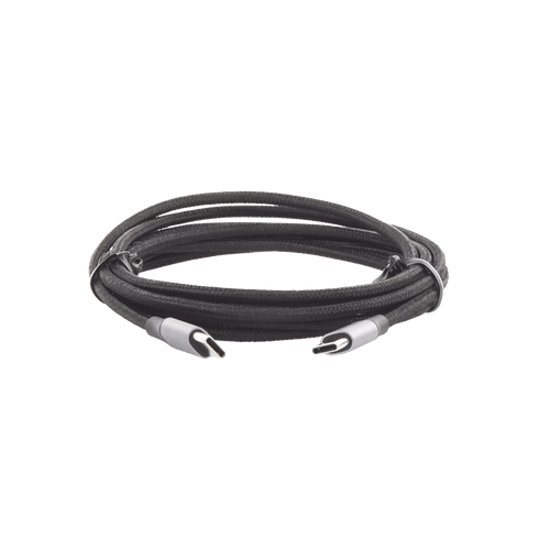 Cable USB-C a USB-C | 2 Metros (6.56 Pies) | Transferencia de Datos de 480 Mbps | Carga Rápida de Hasta 60W | QC 4.0/3.0/2.0 | PD3.0 | FPC | AFC | Protección Integrada | Caja de Aluminio | Nylon Trenzado | Color Negro