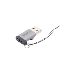 Adaptador USB 3.0 Macho a USB-C 3.1 Tipo C Hembra |Carga y Sincronización de Datos | Admite Corriente de 3A | Transferencia de hasta 5 Gbps | Amplia Compatibilidad | Chip VL160 | Caja de Aluminio | Color Gris