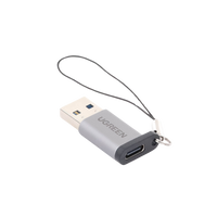 Adaptador USB 3.0 Macho a USB-C 3.1 Tipo C Hembra |Carga y Sincronización de Datos | Admite Corriente de 3A | Transferencia de hasta 5 Gbps | Amplia Compatibilidad | Chip VL160 | Caja de Aluminio | Color Gris