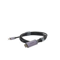 Cable USB-C 3.1 a HDMI 4K | 1.5 Metros (4.92 Pies) | Compatible con Thunderbolt 3 & 4 | Adaptador Tipo-C a HDMI | 4k@60Hz | Soporta Modo Espejo y Modo Extendido | Carcasa de Aluminio | Nylon Trenzado | Conector Niquelado | Blindaje Multicapa