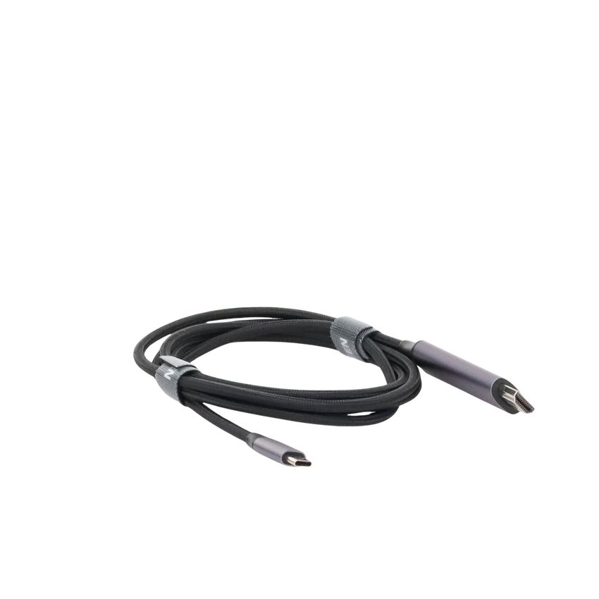 Cable USB-C 3.1 a HDMI 4K | 1.5 Metros (4.92 Pies) | Compatible con Thunderbolt 3 & 4 | Adaptador Tipo-C a HDMI | 4k@60Hz | Soporta Modo Espejo y Modo Extendido | Carcasa de Aluminio | Nylon Trenzado | Conector Niquelado | Blindaje Multicapa