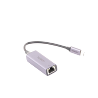Adaptador de Red USB-C 3.1 (5 Gbps) a RJ45 | Thunderbolt 3 | Admite 10/100/1000 Mbps |  Chip Inteligente | Amplia Compatibilidad | Caja de Aluminio | Longitud del cable 10 cm.