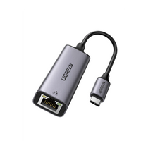 Adaptador de Red USB-C 3.1 (5 Gbps) a RJ45 | Thunderbolt 3 | Admite 10/100/1000 Mbps y 2.5G |  Chip Inteligente | Amplia Compatibilidad | Caja de Aluminio | Longitud del cable 10 cm.