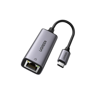 Adaptador de Red USB-C 3.1 (5 Gbps) a RJ45 | Thunderbolt 3 | Admite 10/100/1000 Mbps y 2.5G |  Chip Inteligente | Amplia Compatibilidad | Caja de Aluminio | Longitud del cable 10 cm.