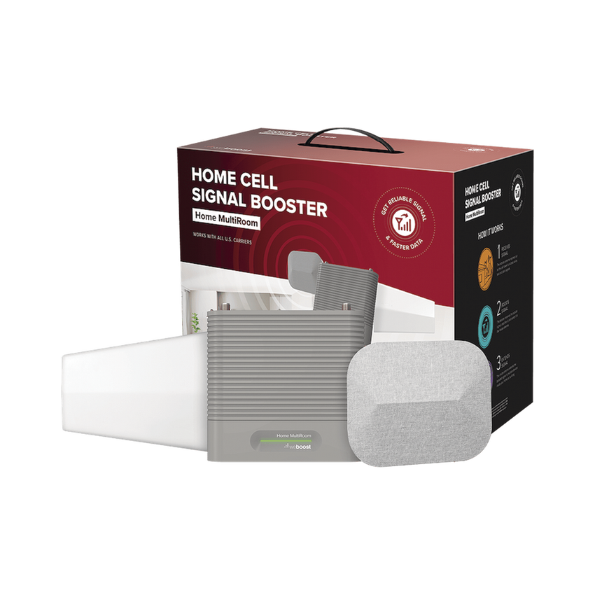 KIT Amplificador de Señal Celular, HOME MULTIROOM | Mejora la Señal Celular de todos los Operadores | Cubre áreas de hasta 900 m²