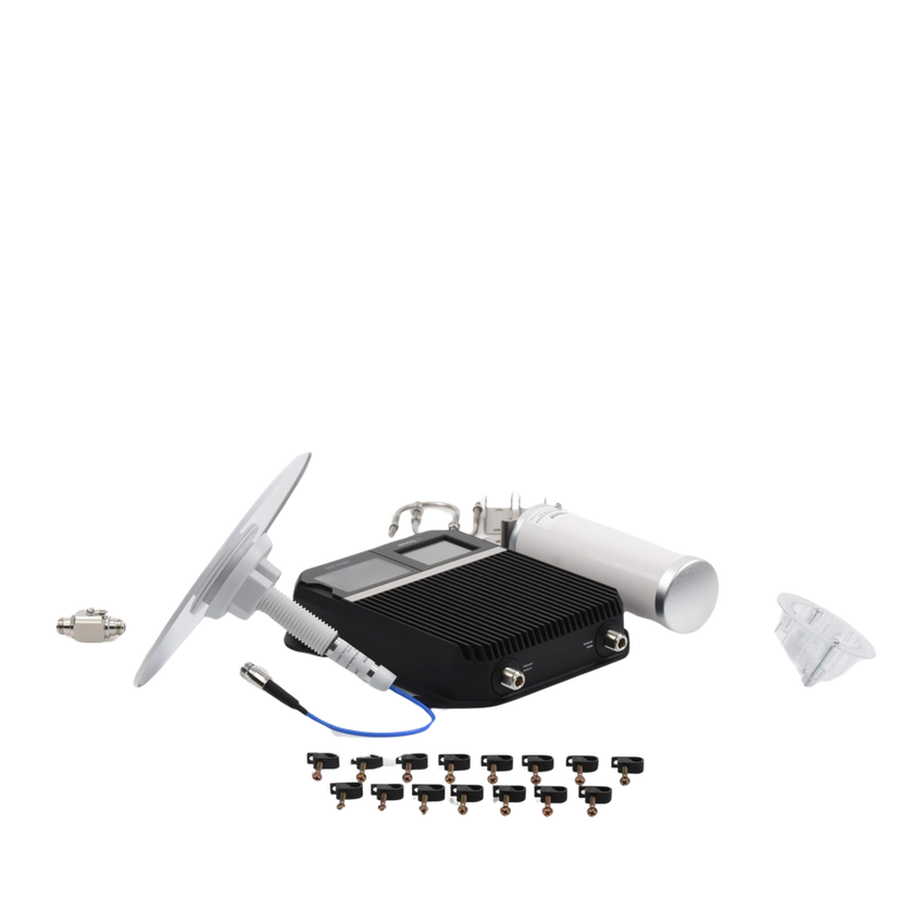 Kit Amplificador Office 200 para 2G, 3G y 4G / Mejora llamadas convencionales y VoLTE / Amplifica señal de TELCEL, AT&T y MOVISTAR / Cubre hasta 400 m² con una antena y hasta 1600 m² con 4 antenas.