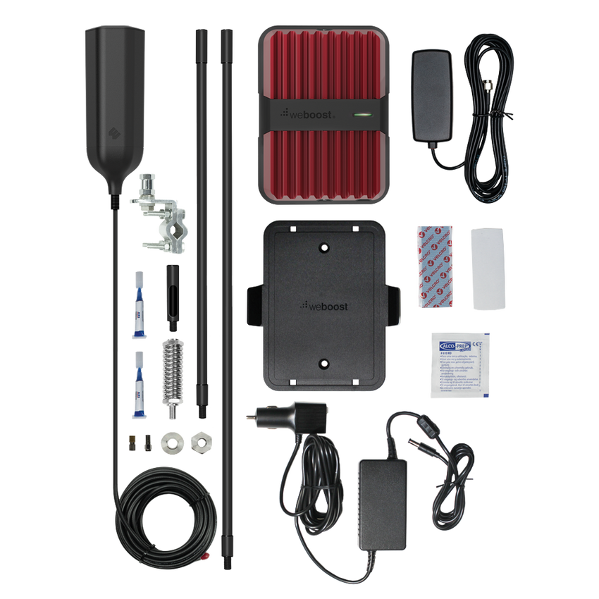 KIT Amplificador de Señal Celular 4G, 3G, VoLTE y Voz Convencional, Drive Reach OTR/ Especial para Tractocamión y Pick up Pesados/ Soporta múltiples dispositivos y compañías como Telcel, AT&T y Movistar a la vez.