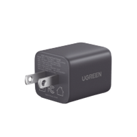 Cargador rápido GaN 1A1C de 20 W y 2 puertos