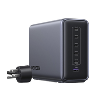 Cargador rapido de escritorio GaN de 500 W y 6 puertos.