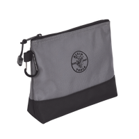 KIT 5 Bolsos Ultra Resistentes para Herramientas con Base y cierre Zipper, Colores: gris claro, amarillo, naranja, azul, gris oscuro. Todos con Mosquetones de Aluminio.