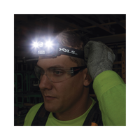 Lámpara Luz LED Frontal Recargable de 400 Lúmenes, Apagado Automático, con Correa de Tela, Adaptable y Ajustable a Gorros, Cascos, Cachuchas  o directo a Frente Humana (Tipo Minero)