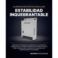 Fuente de Poder Regulada 12 Vcc / 13.5 Vcc / 15 Vcc para 8 Cámaras / 8 Amperes (1 Amp por Salida) / Voltaje de Entrada 90 - 130 VCA / Filtro de Ruido para Cámaras 4K / Modo para Largas Distancias