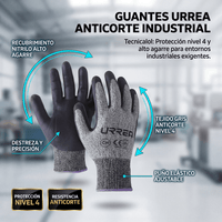 Guantes talla extra grande supraneema con recubrimiento de nitrilo.