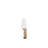 Cuchillo Santoku Wood de 17 cm, Filo con Alvéolos Estilo Japonés.