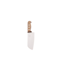 Cuchillo Santoku Wood de 17 cm, Filo con Alvéolos Estilo Japonés.