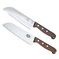 Set de 2 Cuchillos Santoku Wood de Mango de Madera Palissandro Victorinox. La combinación Ideal para La Cocina.