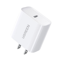 Cargador USB-C de 20W | 1 USB-C de Carga Rápida | QC4.0+ | PD3.0 | PPS | BC1.2| Carga Inteligente | Chip PWM | Múltiple Protección | Mayor Eficiencia Energética | Tamaño Compacto | Carcasa Ignifuga | Color Blanco.