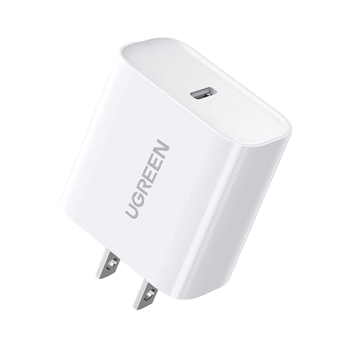 Cargador USB-C de 20W | 1 USB-C de Carga Rápida | QC4.0+ | PD3.0 | PPS | BC1.2| Carga Inteligente | Chip PWM | Múltiple Protección | Mayor Eficiencia Energética | Tamaño Compacto | Carcasa Ignifuga | Color Blanco.