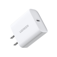 Cargador USB-C de 20W | 1 USB-C de Carga Rápida | QC4.0+ | PD3.0 | PPS | BC1.2| Carga Inteligente | Chip PWM | Múltiple Protección | Mayor Eficiencia Energética | Tamaño Compacto | Carcasa Ignifuga | Color Blanco.