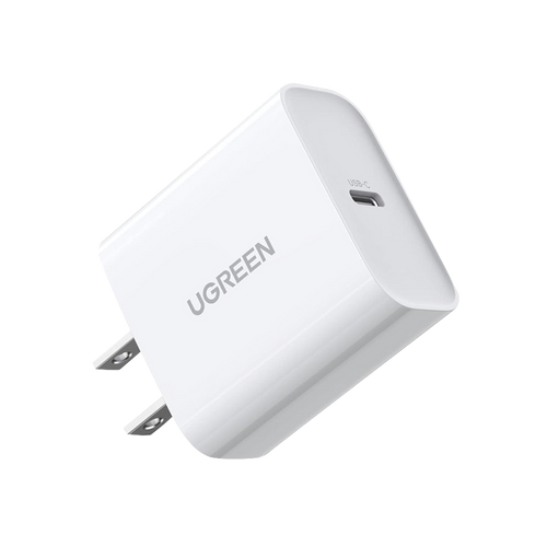 Cargador USB-C de 20W | 1 USB-C de Carga Rápida | QC4.0+ | PD3.0 | PPS | BC1.2| Carga Inteligente | Chip PWM | Múltiple Protección | Mayor Eficiencia Energética | Tamaño Compacto | Carcasa Ignifuga | Color Blanco.