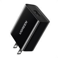 Cargador USB-A de 20W | 1 USB-A de Carga Rápida | QC3.0 | FCP | AFC| Carga Inteligente |  Múltiple Protección | Mayor Eficiencia Energética | Tamaño Compacto | Carcasa Ignifuga | Color Negro.