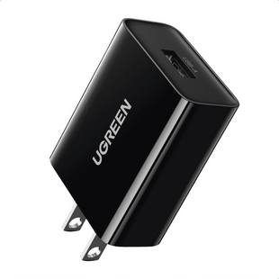 Cargador USB-A de 20W | 1 USB-A de Carga Rápida | QC3.0 | FCP | AFC| Carga Inteligente |  Múltiple Protección | Mayor Eficiencia Energética | Tamaño Compacto | Carcasa Ignifuga | Color Negro.