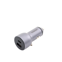 Cargador de Auto 52.5W | Puerto USB-A y USB-C | Carga R�pida | Compatible con Veh�culos de 12 y 24 VCD | PD3.0 + QC3.0 | Chip Inteligente | Dise�o Compacto Mayor Eficiencia Energ�tica | Caja de Aluminio