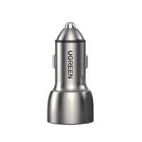 Cargador de Auto 52.5W | Puerto USB-A y USB-C | Carga R�pida | Compatible con Veh�culos de 12 y 24 VCD | PD3.0 + QC3.0 | Chip Inteligente | Dise�o Compacto Mayor Eficiencia Energ�tica | Caja de Aluminio