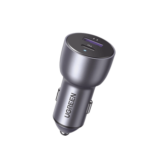 Cargador de Auto 52.5W | Puerto USB-A y USB-C | Carga R�pida | Compatible con Veh�culos de 12 y 24 VCD | PD3.0 + QC3.0 | Chip Inteligente | Dise�o Compacto Mayor Eficiencia Energ�tica | Caja de Aluminio