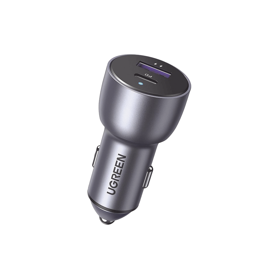 Cargador de Auto 52.5W | Puerto USB-A y USB-C | Carga R�pida | Compatible con Veh�culos de 12 y 24 VCD | PD3.0 + QC3.0 | Chip Inteligente | Dise�o Compacto Mayor Eficiencia Energ�tica | Caja de Aluminio