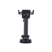 Soporte de Celular para Automóvil con Ventosa / Diseño de Sujecion en Triangulo / Ajustable 270° / Rotable / Estirable / Amplia Compatibilidad con dispositivos de 4'' a 7'' / Color Negro