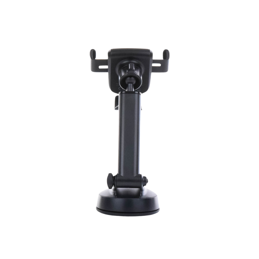 Soporte de Celular para Automóvil con Ventosa / Diseño de Sujecion en Triangulo / Ajustable 270° / Rotable / Estirable / Amplia Compatibilidad con dispositivos de 4'' a 7'' / Color Negro
