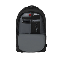Mochila VX Sport EVO con Ruedas, Mango Telescópico y Correas al Hombro. Fabricada en Poliéster Negro repelente al Agua. Backpack on Wheels.