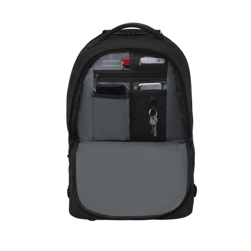 Mochila VX Sport EVO con Ruedas, Mango Telescópico y Correas al Hombro. Fabricada en Poliéster Negro repelente al Agua. Backpack on Wheels.
