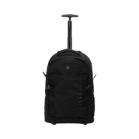 Mochila VX Sport EVO con Ruedas, Mango Telescópico y Correas al Hombro. Fabricada en Poliéster Negro repelente al Agua. Backpack on Wheels.