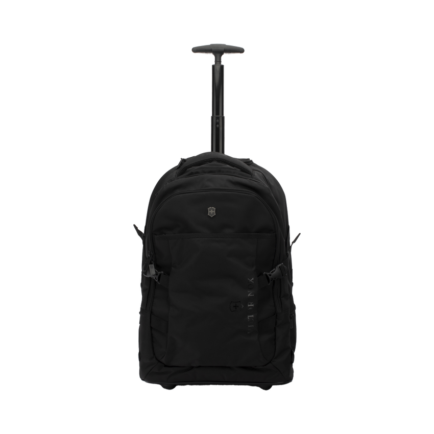 Mochila VX Sport EVO con Ruedas, Mango Telescópico y Correas al Hombro. Fabricada en Poliéster Negro repelente al Agua. Backpack on Wheels.