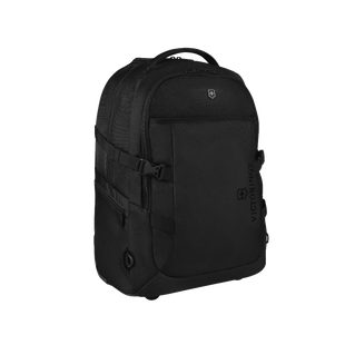 Mochila VX Sport EVO con Ruedas, Mango Telescópico y Correas al Hombro. Fabricada en Poliéster Negro repelente al Agua. Backpack on Wheels.