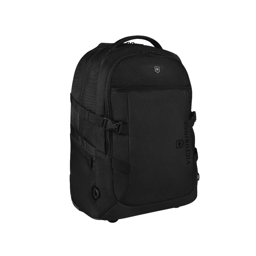 Mochila VX Sport EVO con Ruedas, Mango Telescópico y Correas al Hombro. Fabricada en Poliéster Negro repelente al Agua. Backpack on Wheels.