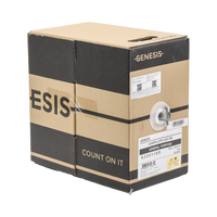 Bobina de Cable de 305 Metros (1000 Pies) UTP Cat5e / Color Gris / UL, CM, Probado a 350 Mhz / Para Aplicaciones de CCTV, Redes de Datos, IP Megapixel, Control RS485