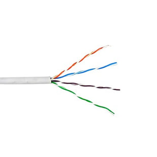 Bobina de Cable de 305 Metros (1000 Pies) UTP Cat6 Riser / Color Blanco / UL, CMR, Probado a 350 Mhz / Para Aplicaciones de CCTV, Redes de Datos, IP Megapixel, Control RS485