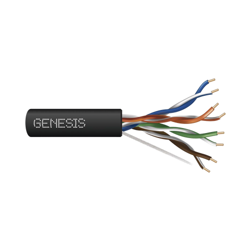 Bobina de Cable de 305 Metros UTP Cat6 RISER / Color Negro / UL, CMR SPNLS, Probado a 350 Mhz / Para Aplicaciones de CCTV, Redes de Datos, IP megapixel, Control RS485