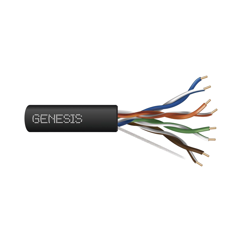 Bobina de Cable de 305 Metros UTP Cat6 RISER / Color Negro / UL, CMR SPNLS, Probado a 350 Mhz / Para Aplicaciones de CCTV, Redes de Datos, IP megapixel, Control RS485