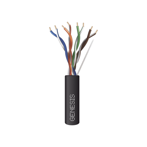 Bobina de Cable de 305 metros / UTP Cat6 PLENUM / Color Negro / UL, CMP SPNLS / Probado a 350 Mhz / Aplicaciones de CCTV / Redes de datos / IP Megapixel / Control RS485