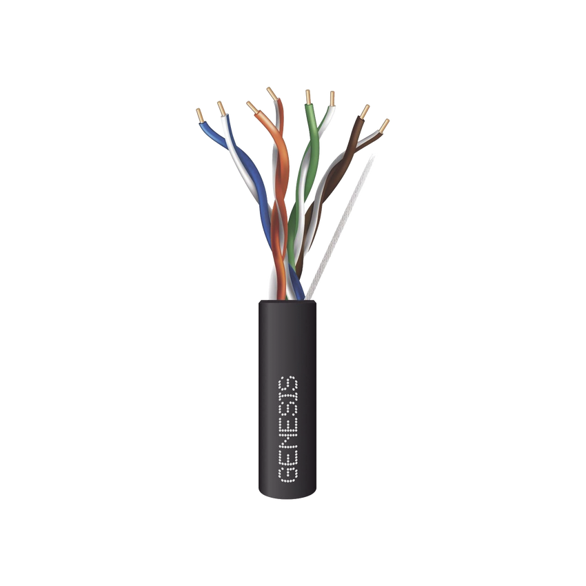 Bobina de Cable de 305 metros / UTP Cat6 PLENUM / Color Negro / UL, CMP SPNLS / Probado a 350 Mhz / Aplicaciones de CCTV / Redes de datos / IP Megapixel / Control RS485