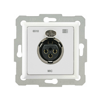 CONEXIÓN CAJA 60 MM. XLR HEMBRA DE PARED. BLANCO.